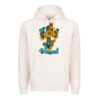 Pale Pink cross with butterfly blessed Premium Hoodie - BundleAndBundleShop