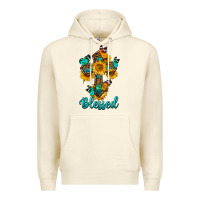 Sandshell cross with butterfly blessed Premium Hoodie - BundleAndBundleShop