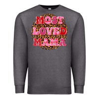 Charcoal Heather most loved mama Premium Sweatshirt - texasbilliewilder