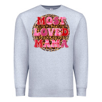 Heather Grey most loved mama Premium Sweatshirt - texasbilliewilder