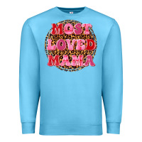 Ocean Blue most loved mama Premium Sweatshirt - texasbilliewilder