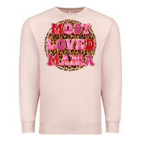 Pale Pink most loved mama Premium Sweatshirt - texasbilliewilder
