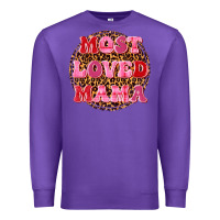 Purple most loved mama Premium Sweatshirt - texasbilliewilder