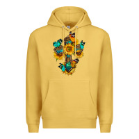 Antique Gold cross with butterfly Premium Hoodie - BundleAndBundleShop