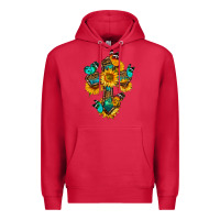 Cardinal cross with butterfly Premium Hoodie - BundleAndBundleShop
