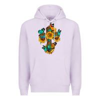 Lilac cross with butterfly Premium Hoodie - BundleAndBundleShop