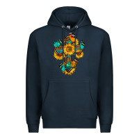 Navy cross with butterfly Premium Hoodie - BundleAndBundleShop