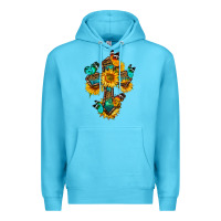 Ocean Blue cross with butterfly Premium Hoodie - BundleAndBundleShop