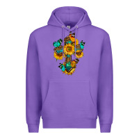 Purple cross with butterfly Premium Hoodie - BundleAndBundleShop