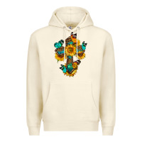 Sandshell cross with butterfly Premium Hoodie - BundleAndBundleShop