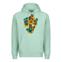 Seafoam cross with butterfly Premium Hoodie - BundleAndBundleShop