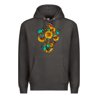 Smoke cross with butterfly Premium Hoodie - BundleAndBundleShop