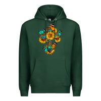 Sports Green cross with butterfly Premium Hoodie - BundleAndBundleShop
