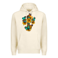 Tofu cross with butterfly Premium Hoodie - BundleAndBundleShop