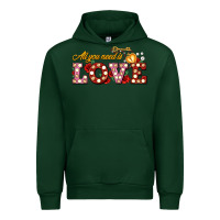 Forest Green all you need is love Urban Hoodie - AdoDesignShop