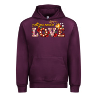 Mauve Wine all you need is love Urban Hoodie - AdoDesignShop