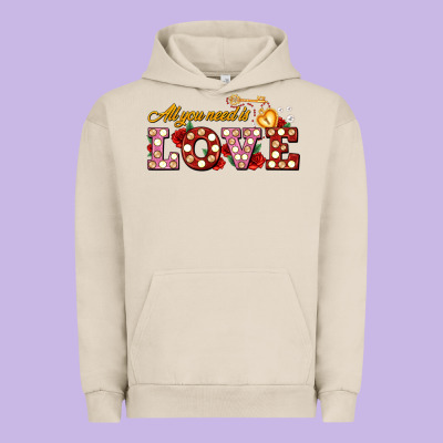 All You Need Is Love Urban Hoodie Designed By Adodesignshop
