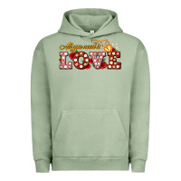 Pigment Oil Green all you need is love Urban Hoodie - AdoDesignShop