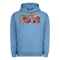 Pigment Pebble Blue all you need is love Urban Hoodie - AdoDesignShop