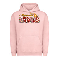 Pigment Salmon all you need is love Urban Hoodie - AdoDesignShop