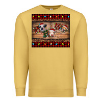 Antique Gold hohoho christmas cows Premium Sweatshirt - RanaPortraitStore