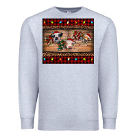 Heather Grey hohoho christmas cows Premium Sweatshirt - RanaPortraitStore
