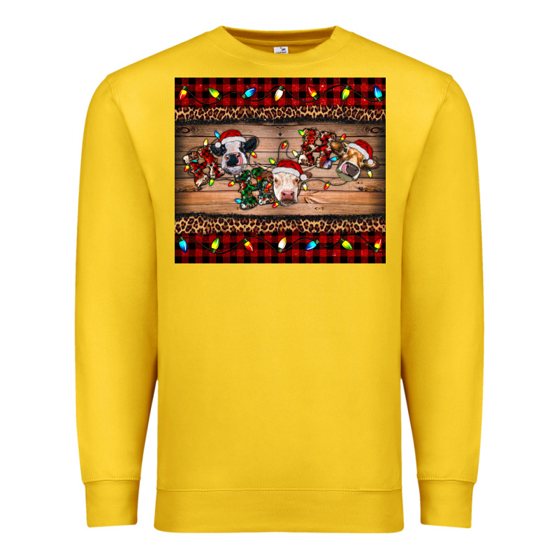 Hohoho Christmas Cows Premium Sweatshirt by RanaPortraitStore | Teevron