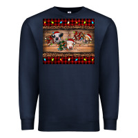 Navy hohoho christmas cows Premium Sweatshirt - RanaPortraitStore