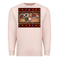 Pale Pink hohoho christmas cows Premium Sweatshirt - RanaPortraitStore