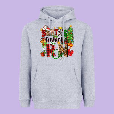 Santa's Favorite Rn Heavyweight Hoodie Designed By Zillion Design Studio