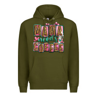 Army Green mama needs coffee mother's day Premium Hoodie - Jasminsmagicworld