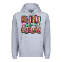 Heather Grey mama needs coffee mother's day Premium Hoodie - Jasminsmagicworld