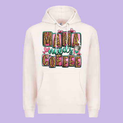Mama Needs Coffee Mother's Day Premium Hoodie Designed By Jasminsmagicworld
