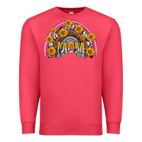 Cardinal mom with sunflower rainbow mothers day Premium Sweatshirt - texasbilliewilder