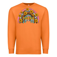 Carrot mom with sunflower rainbow mothers day Premium Sweatshirt - texasbilliewilder