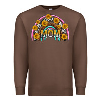 Chestnut mom with sunflower rainbow mothers day Premium Sweatshirt - texasbilliewilder