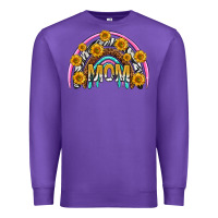 Purple mom with sunflower rainbow mothers day Premium Sweatshirt - texasbilliewilder
