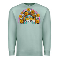 Seafoam mom with sunflower rainbow mothers day Premium Sweatshirt - texasbilliewilder