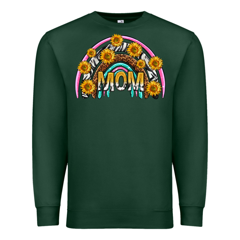 Mom With Sunflower Rainbow Mothers Day Premium Sweatshirt by texasbilliewilder | Teevron
