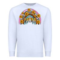 White mom with sunflower rainbow mothers day Premium Sweatshirt - texasbilliewilder