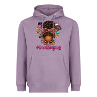 Lavender small business afro messy bun Heavyweight Hoodie - texasbilliewilder
