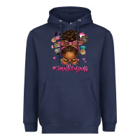 Navy small business afro messy bun Heavyweight Hoodie - texasbilliewilder