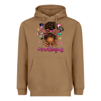 Toasted Coconut small business afro messy bun Heavyweight Hoodie - texasbilliewilder