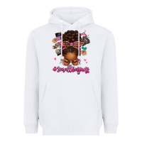 White small business afro messy bun Heavyweight Hoodie - texasbilliewilder