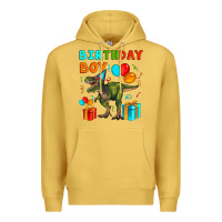 Antique Gold birthday boy t rex Premium Hoodie - Artiststas