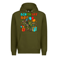 Army Green birthday boy t rex Premium Hoodie - Artiststas
