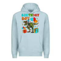 Blue Mist birthday boy t rex Premium Hoodie - Artiststas