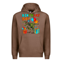 Chestnut birthday boy t rex Premium Hoodie - Artiststas