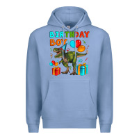 Colony Blue birthday boy t rex Premium Hoodie - Artiststas