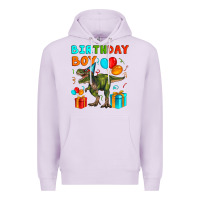 Lilac birthday boy t rex Premium Hoodie - Artiststas